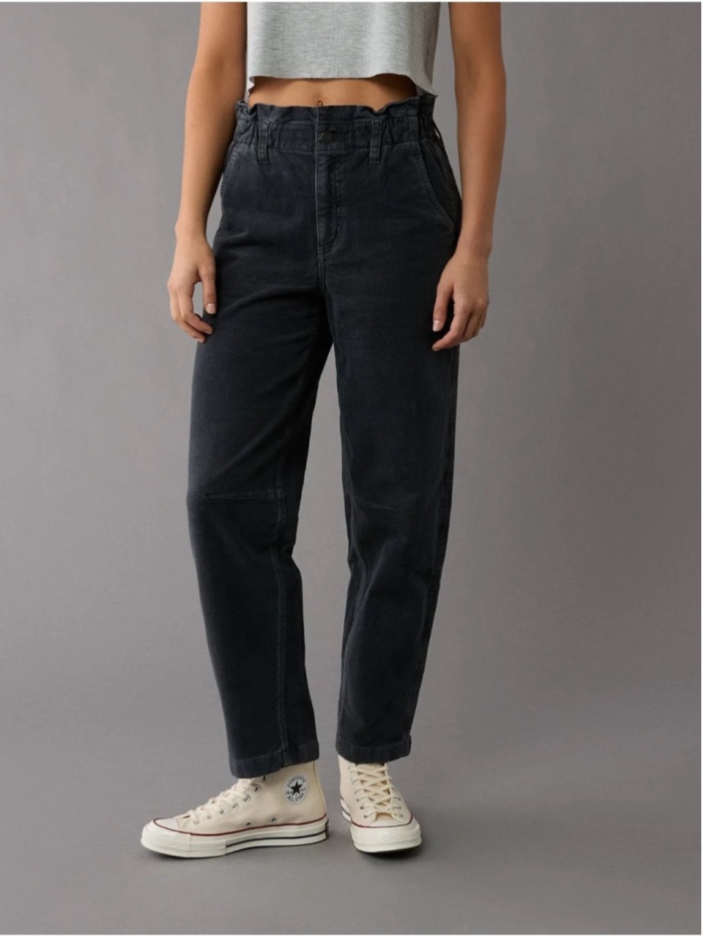 AMERICAN EAGLE OUTFITTERS Stretch Super High-Waisted Corduroy Barrel Pant